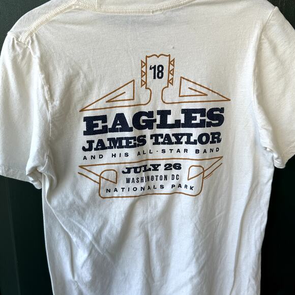 2018 Eagles and James Taylor Washington DC Concert Tee T-Shirt Nationals Park - Picture 5 of 7